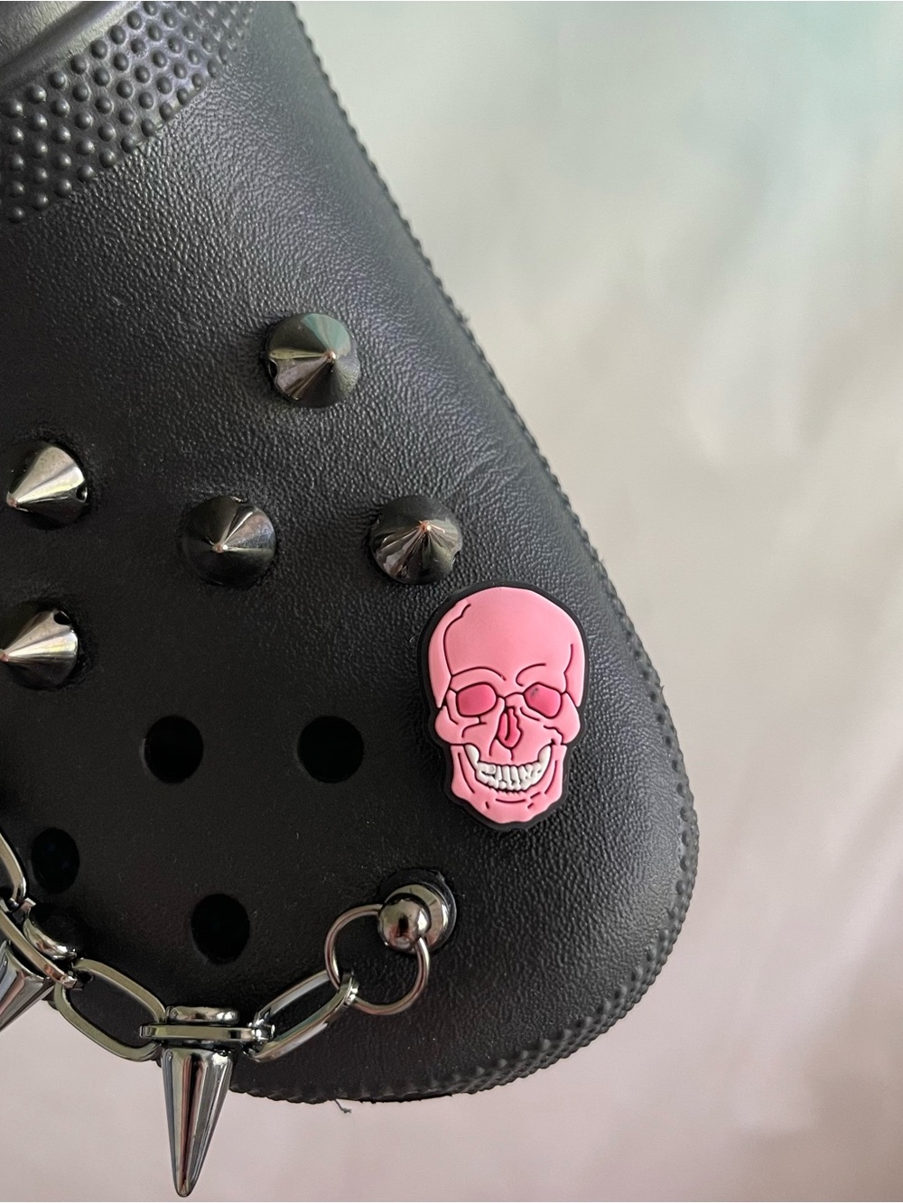 Pink Skull Crocs Jibbitz Charm